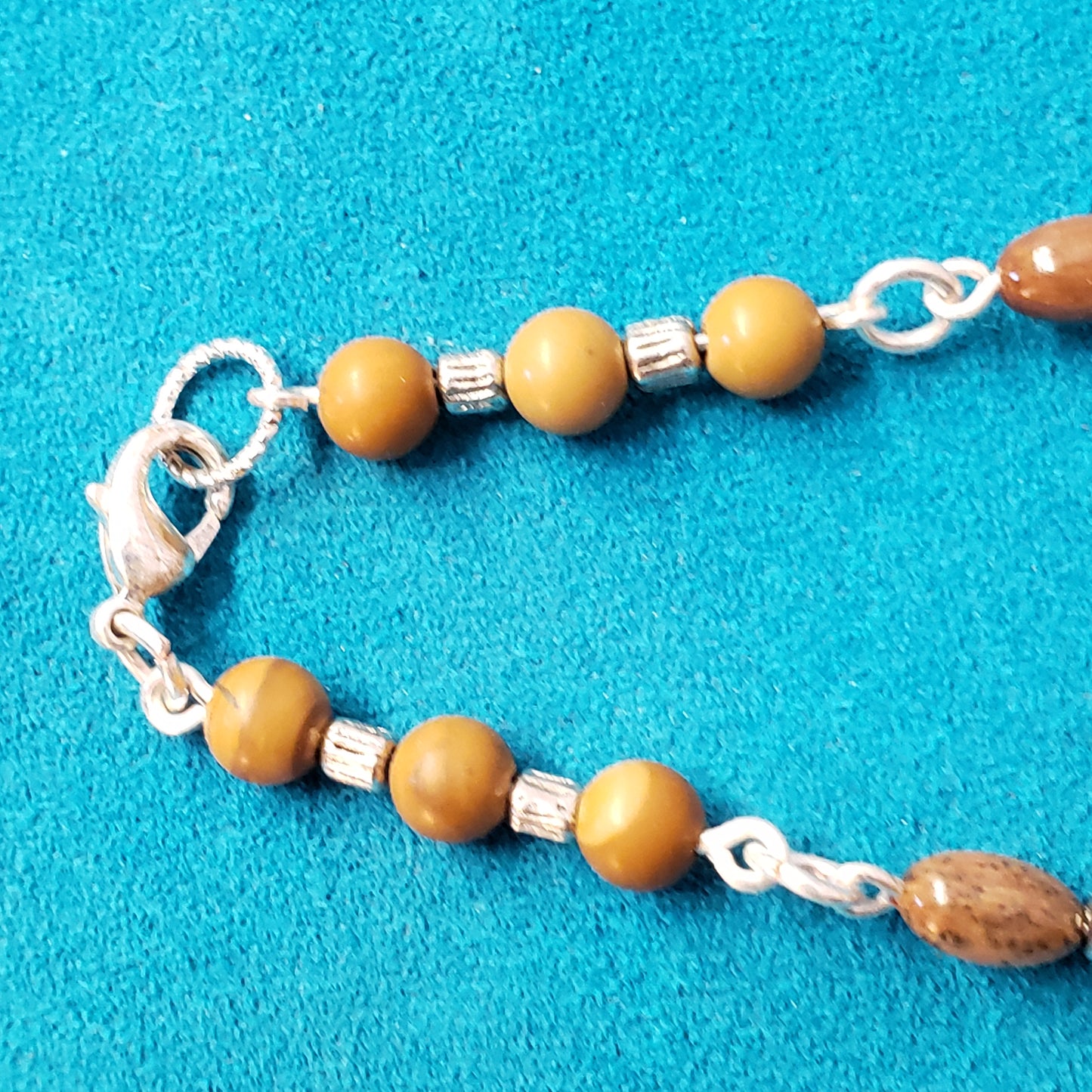 Stunning Fossil Mammoth Ivory, Bone & Jasper Necklace