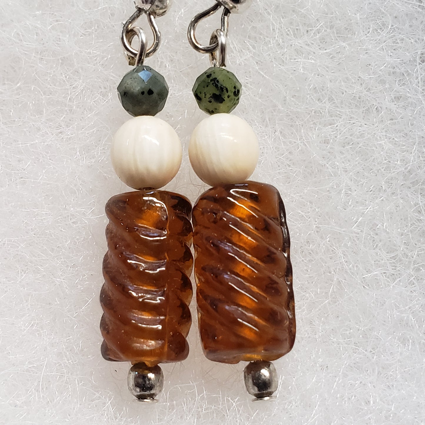 Fossil Mammoth Ivory Earrings on sale