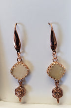 Load image into Gallery viewer, Fossil Walrus Ivory Rose Gold Earrings
