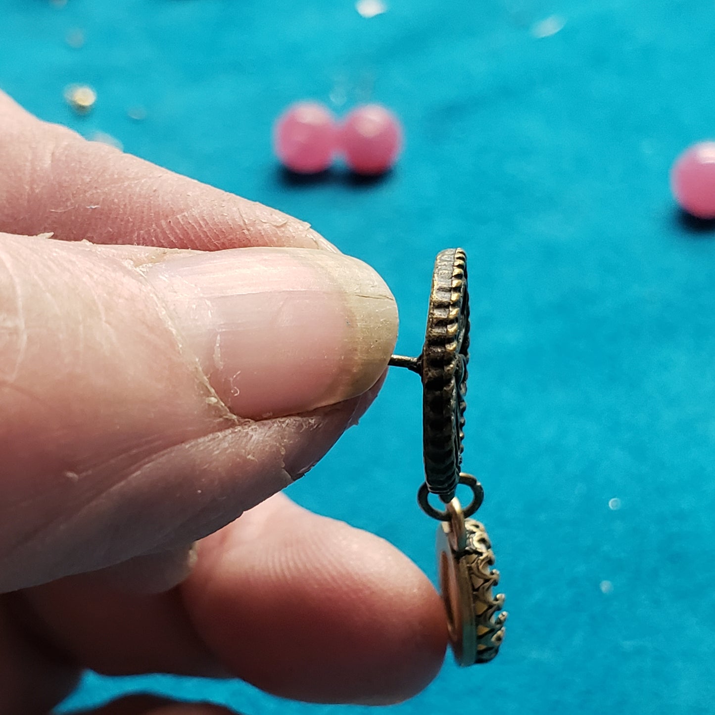 Bronze Fossil Mammoth Ivory Earrings