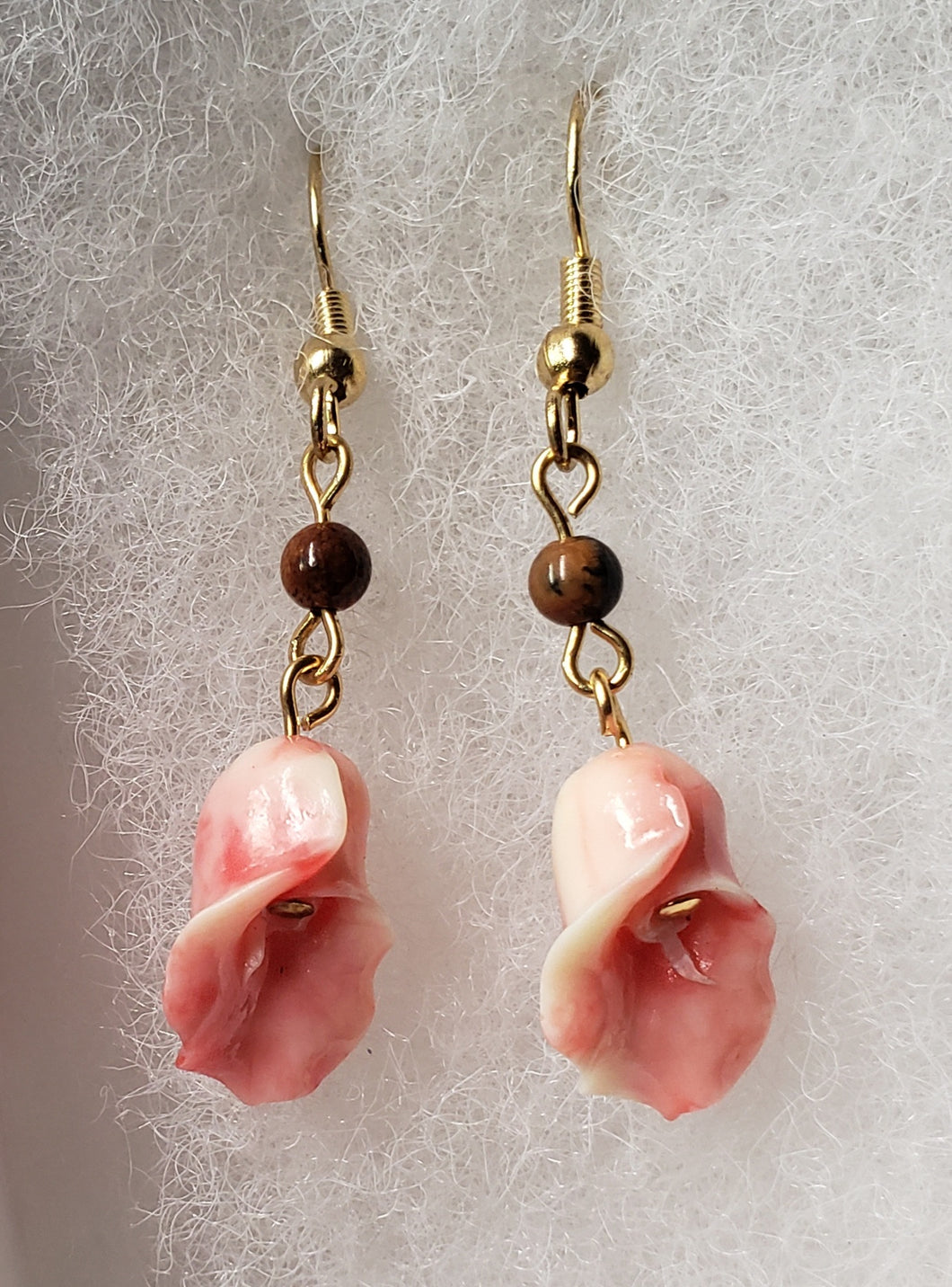 Calla Lilly & Fossil Mammoth Ivory Earrings