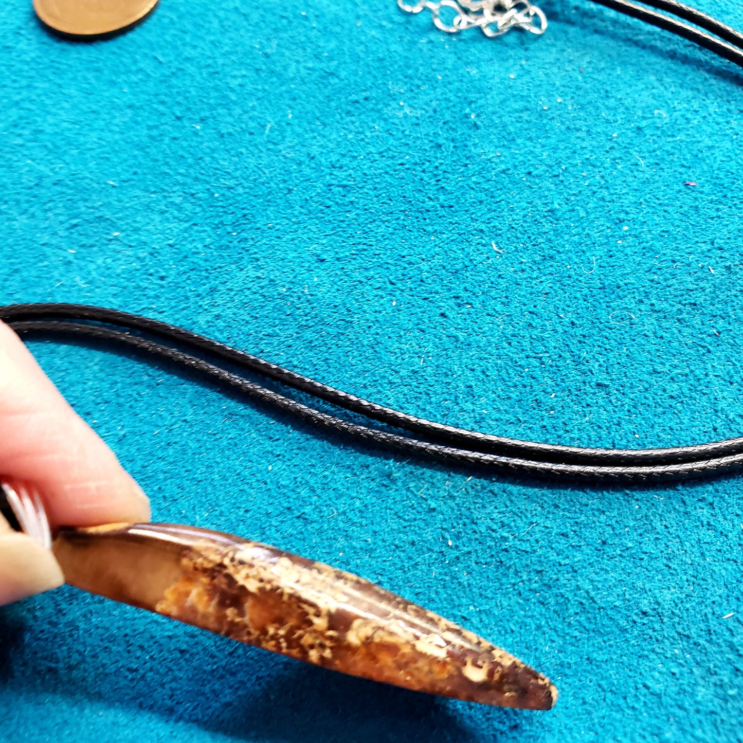 Beach Fossil Walrus Ivory Shard Necklace.