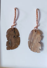 Load image into Gallery viewer, Rose Gold Fossil Mammoth Ivory Earrings
