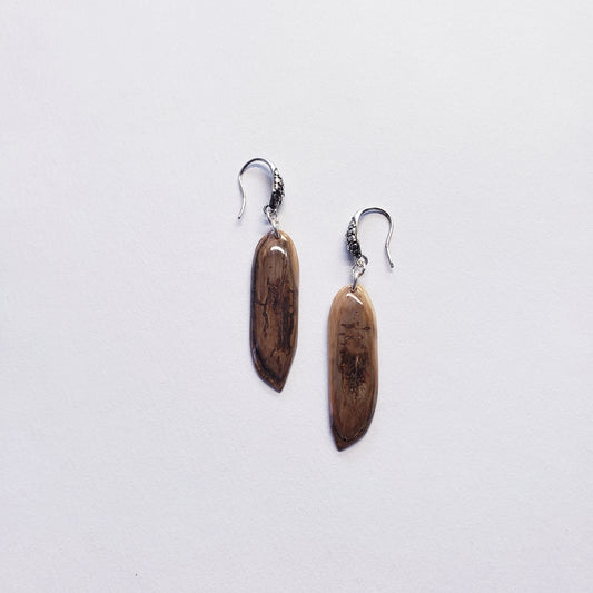 Fossil Mammoth Ivory 35,000 year old Earrings