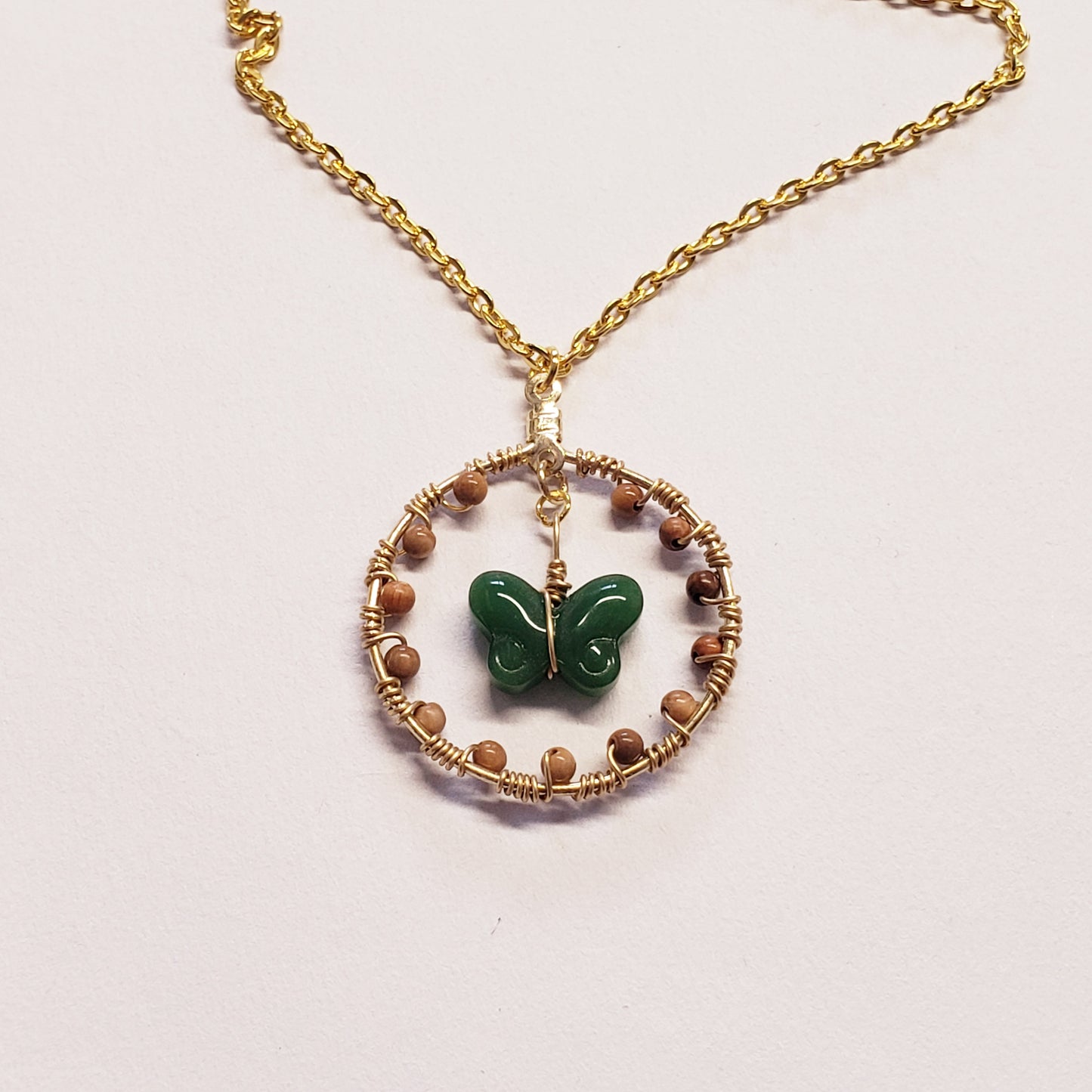 Jade and Fossil Mammoth Ivory Necklace