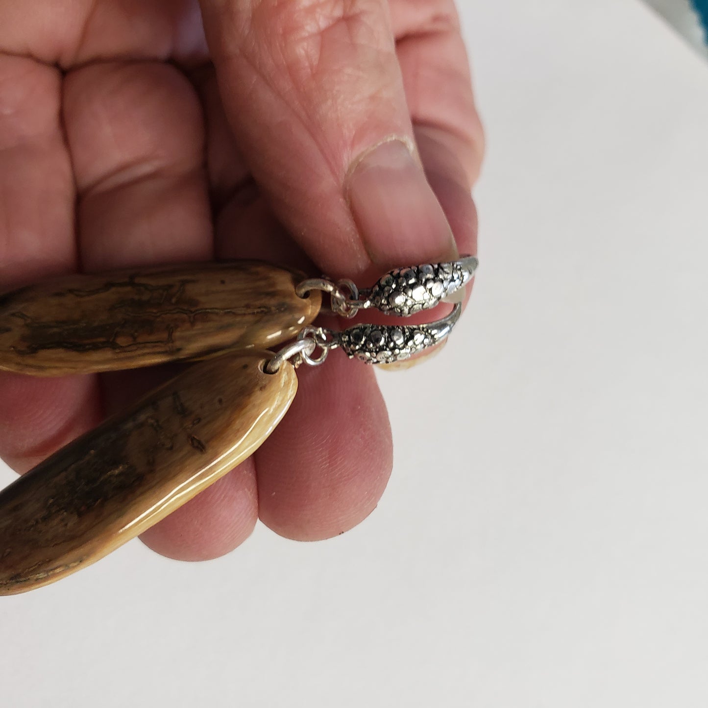 Fossil Mammoth Ivory 35,000 year old Earrings