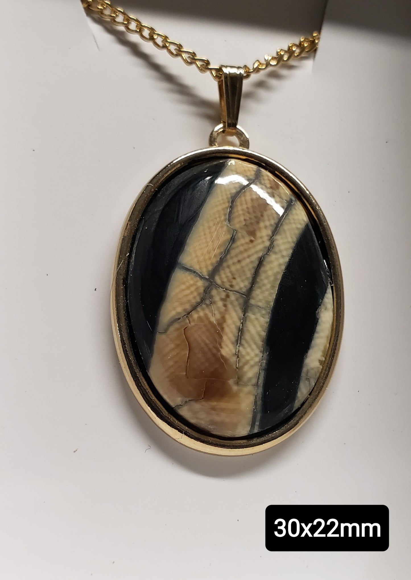 30x22mm Fossil Mammoth Ivory Necklace