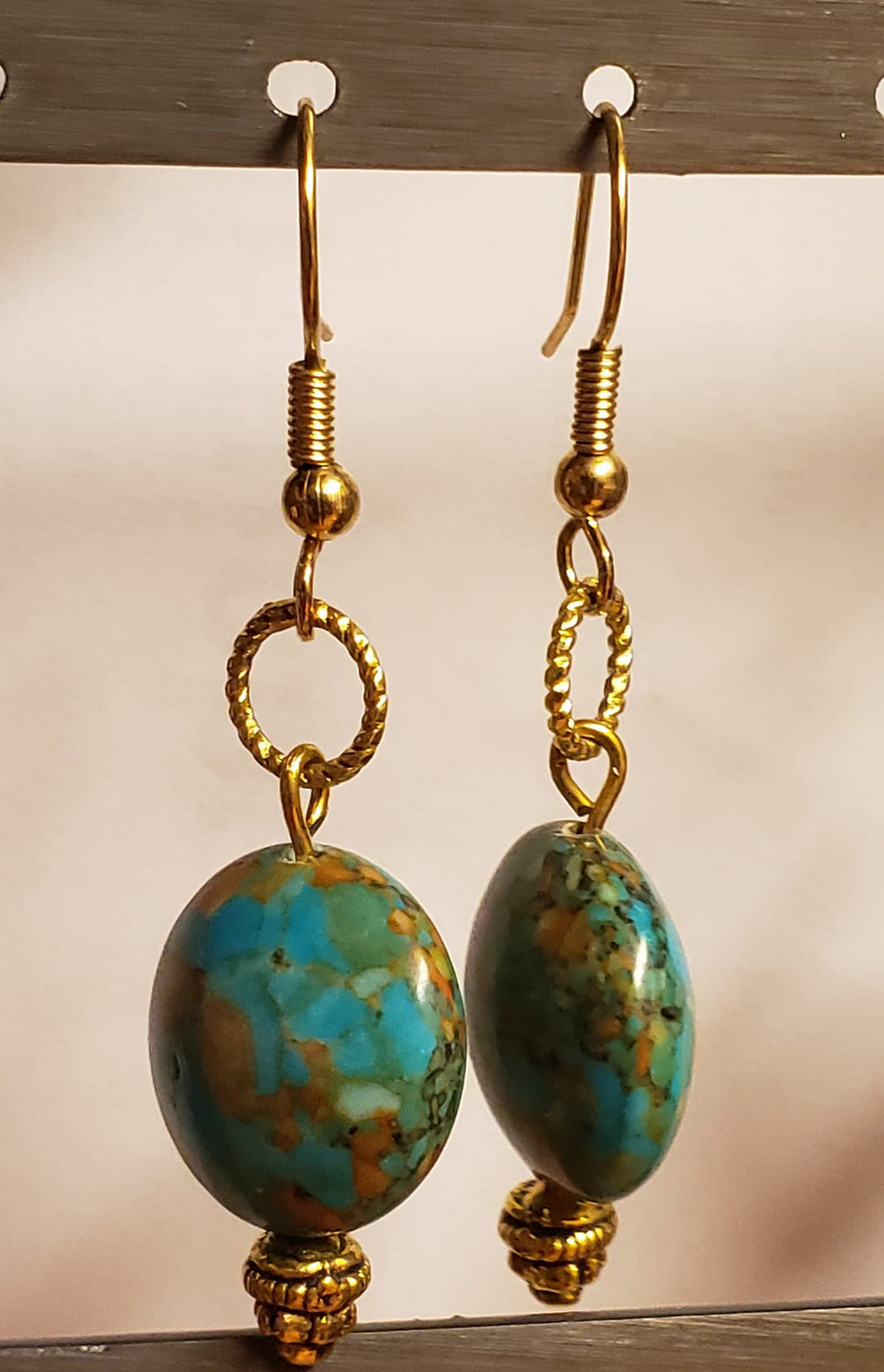 Turquoise Matrix Earrings